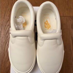 Proenza Schouler x Vans Ecru Slip-On Sneakers